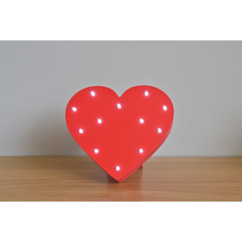 Up In Lights LED Red Heart