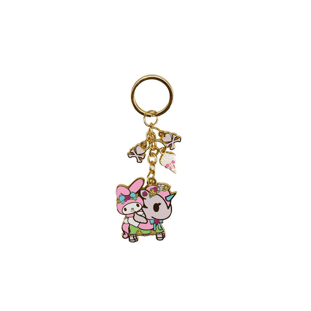 tokidoki x Kuromi & My Melody Garden Party My Melody Charm Keychain