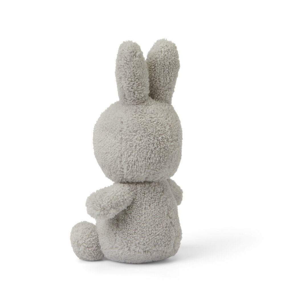 Miffy Plush Soft Toy in Light Grey Terry Fabric 23cm Tall