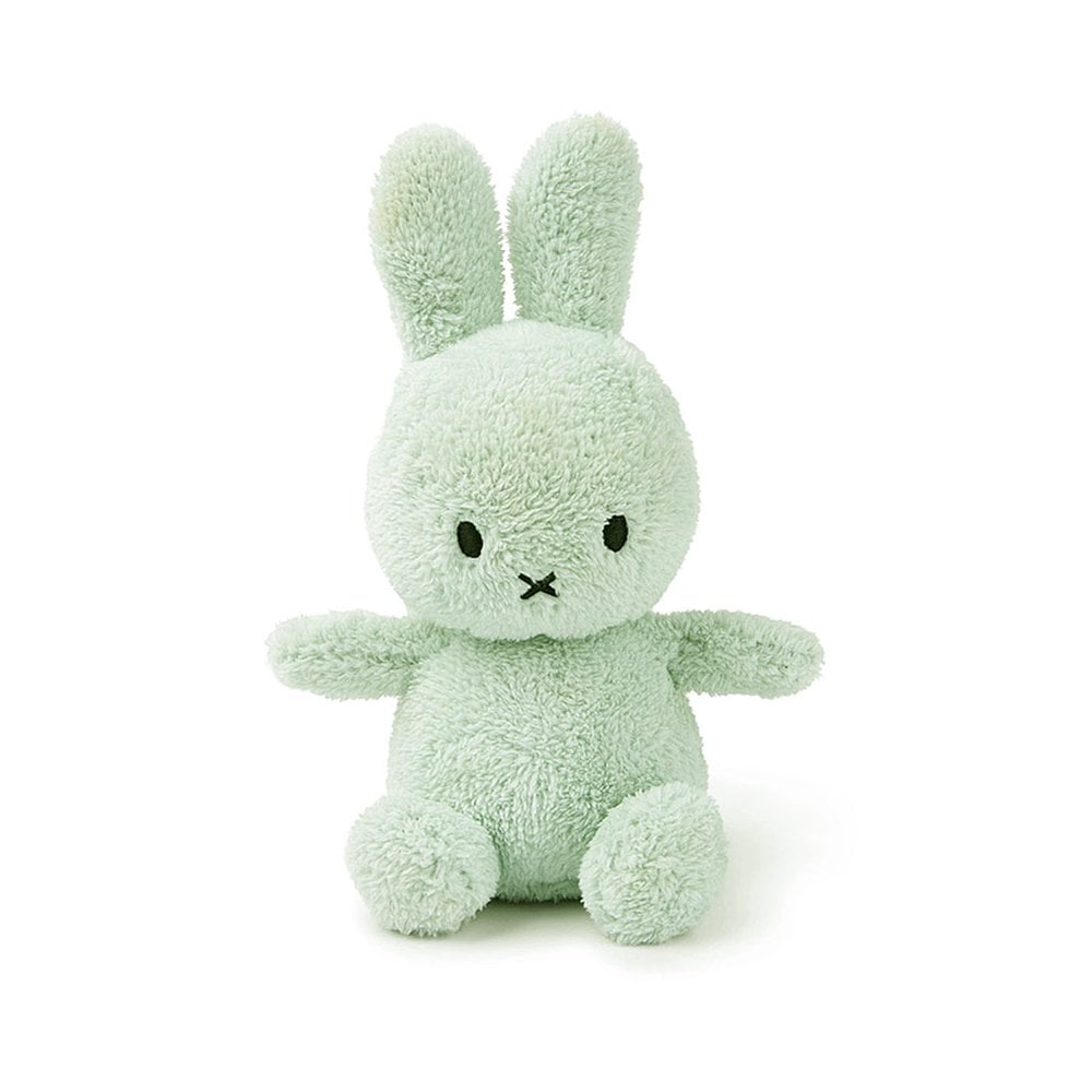 Miffy Plush Soft Toy in Green Terry Fabric 23cm Tall