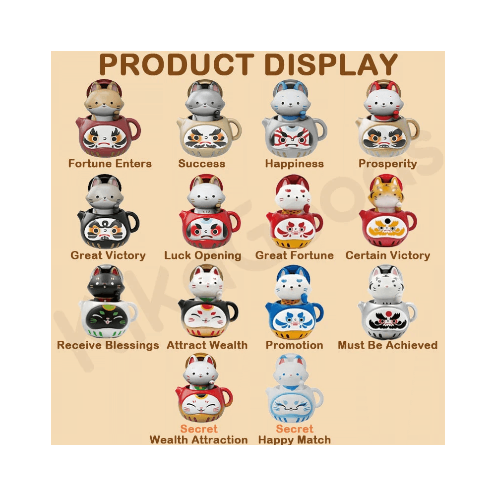 Tea Fox Daruma Blind Box Series 1 & 2