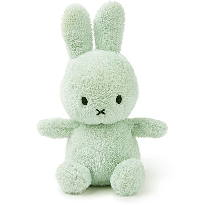 Miffy Plush Soft Toy in Green Terry Fabric 23cm Tall