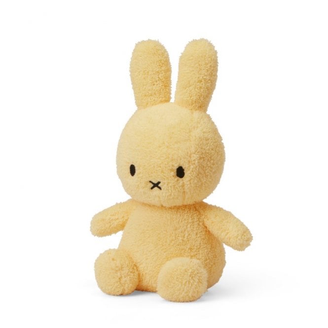 Miffy Plush Soft Toy in Light Yellow Terry Fabric 23cm Tall
