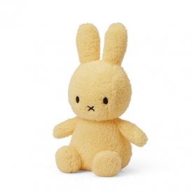 Miffy Plush Soft Toy in Light Yellow Terry Fabric 23cm Tall