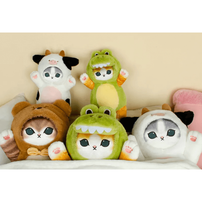 Mofusand Cat Dress Up Plush Toys – Crocodile, Cow or Bear