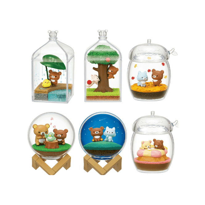 Re-ment Rilakkuma Terrarium Chairoikoguma's Friends Scene – Choose Your Favourite!