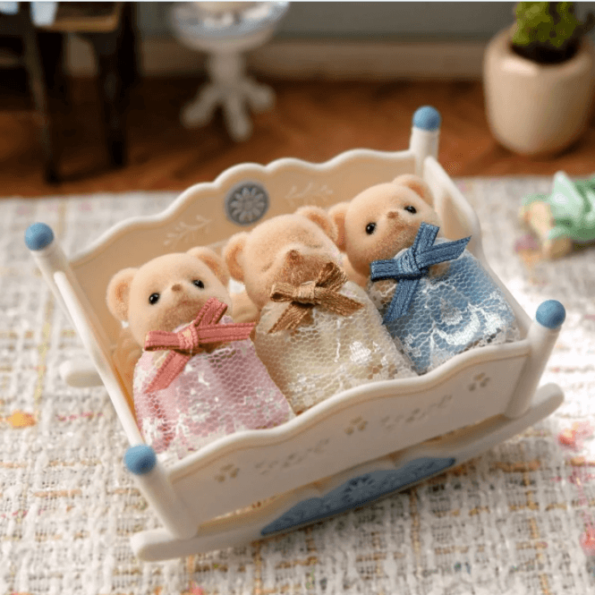 Sylvanian Families Biscuit Bear Sleepy Triplets Set