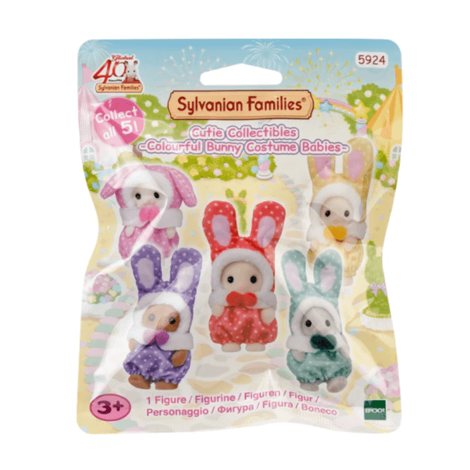Sylvanian Families Cutie Collectibles Colourful Bunny Costume Babies Blind Bag