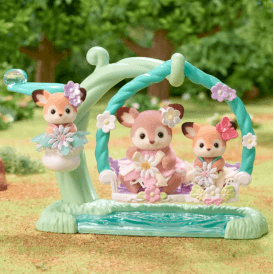 Deer Babies - Floral Swing Set