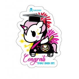 Tokidoki Graduation Unicorno Die Cut Sticker