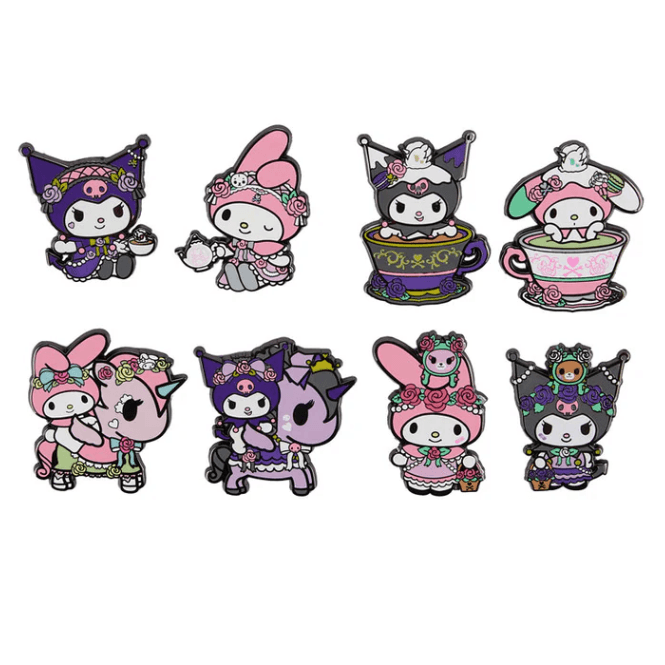 Tokidoki x Kuromi & My Melody Garden Party Enamel Pin Blind Box